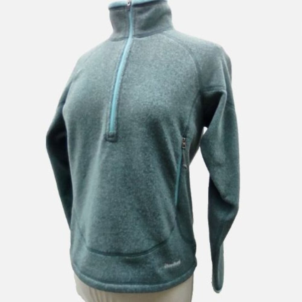 Cloudveil Jacket Women's Full Zip Blue Grey Heather Fleece Pocket Small